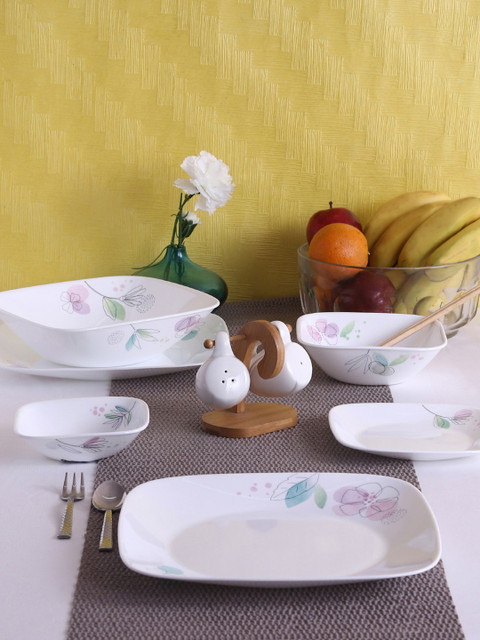 

Corelle White Set of 21 Printed Glass Dinner Set