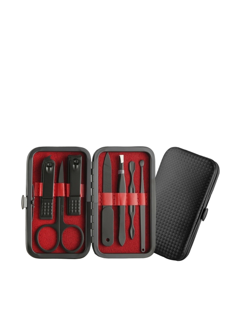 

Foolzy Set of 7 Tools Manicure Pedicure Set, Black