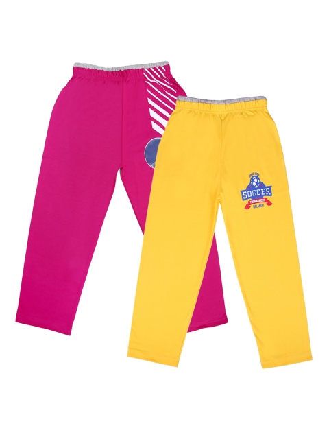 

SWEET ANGEL Kids Pack of 2 Straight Fit Trackpant, Pink