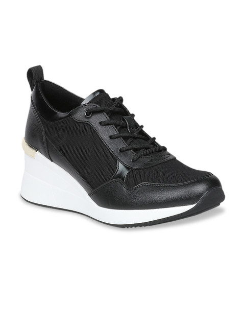 

ALDO Women Black Solid Heeled Sneakers