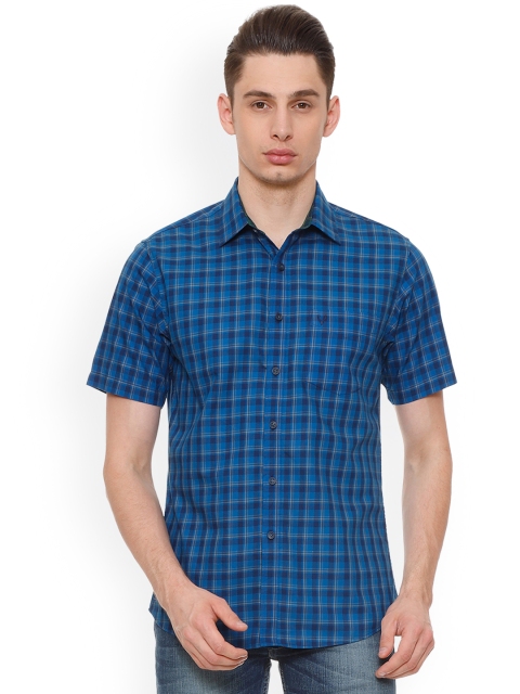 

Allen Solly Men Blue Slim Fit Checked Casual Shirt