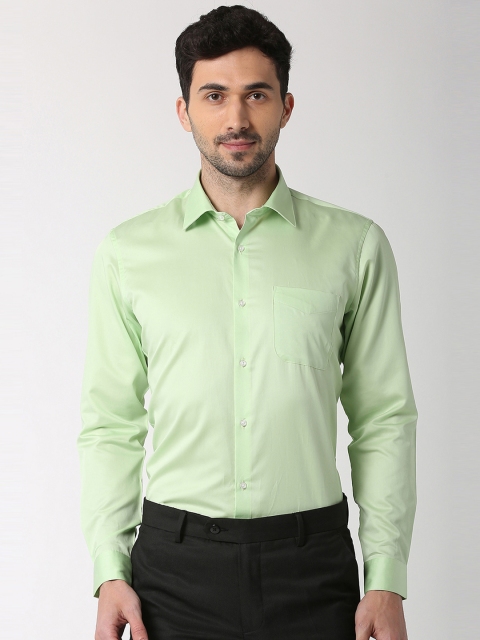 

Peter England Elite Men Green Slim Fit Solid Formal Shirt