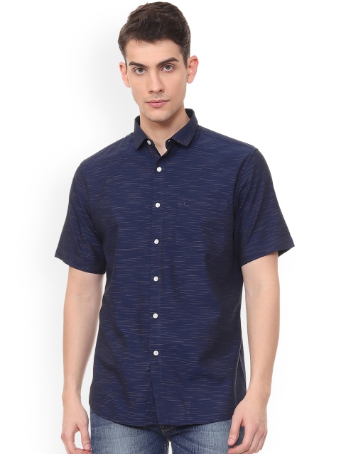 

Allen Solly Men Blue Slim Fit Self Design Casual Shirt