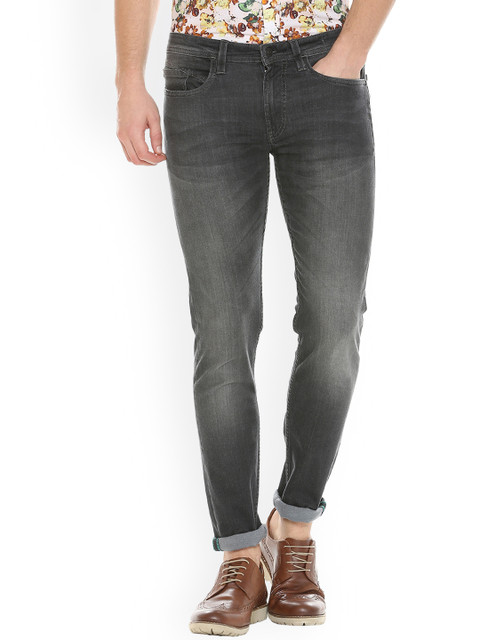 

Solly Jeans Co. Men Grey Skinny Fit Mid-Rise Clean Look Stretchable Jeans