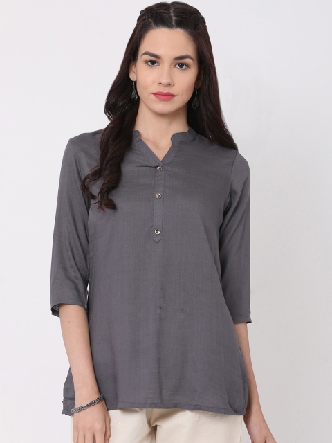 

Alena Women Grey Solid Tunic