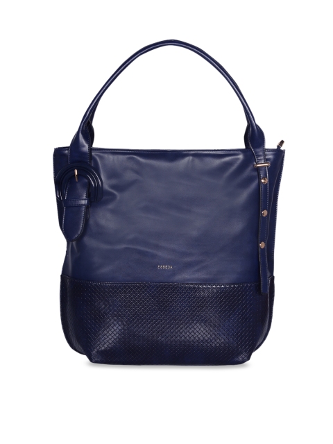 

ESBEDA Women Navy Blue Textured Hobo Bag