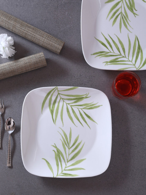 

Corelle White Set of 6 Printed Glass Plates