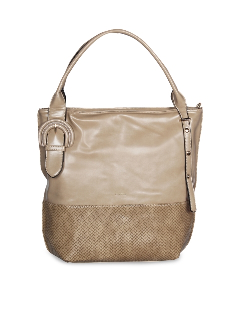 

ESBEDA Beige Textured Hobo Bag