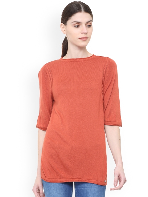 

Allen Solly Woman Tan Brown Solid Top