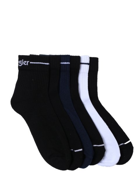 

Wrangler Men's Pack of 6 Solid Assorted Ankle-Length Socks