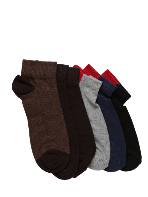 Levis Mens Pack of 6 Solid Assorted Ankle-Length Socks, Multi