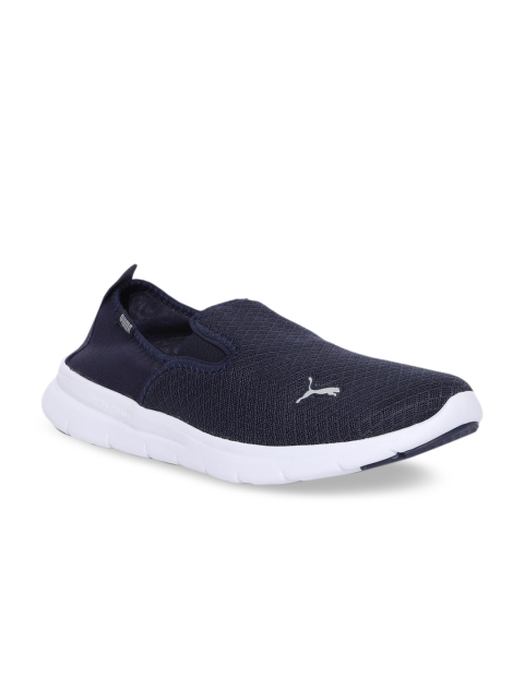 

Puma Unisex Navy Blue Flex Essential Slip On IDP Mid-Top Running Shoes