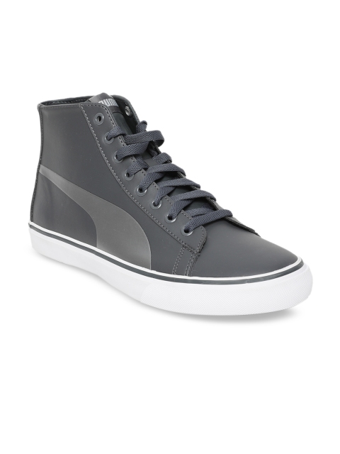 

Puma Men Grey Colourblocked Carve Mid SL Mid-Top Sneakers