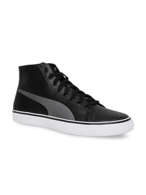 

Puma Men Black Solid Carve Mid SL Mid-Top Sneakers