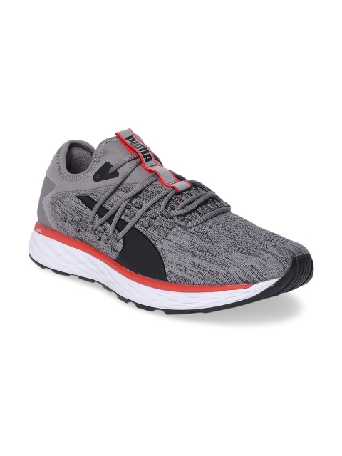 

Puma Men Grey SPEED 600 FUSEFIT Mid-Top Running Shoes 19110407
