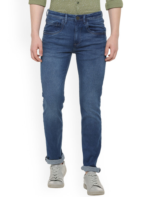 

V Dot Men Blue Slim Fit Mid-Rise Clean Look Stretchable Jeans