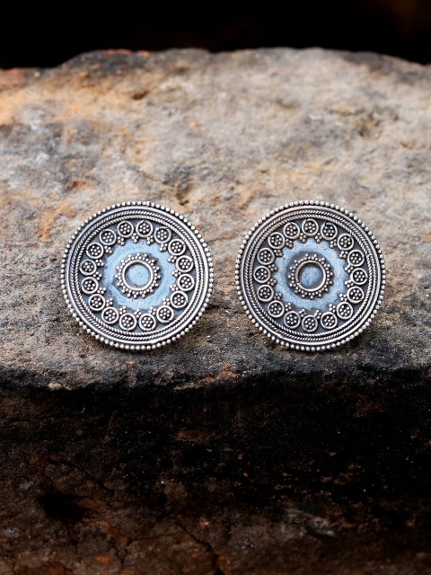 

Silvermerc Designs Silver-Toned Circular Studs