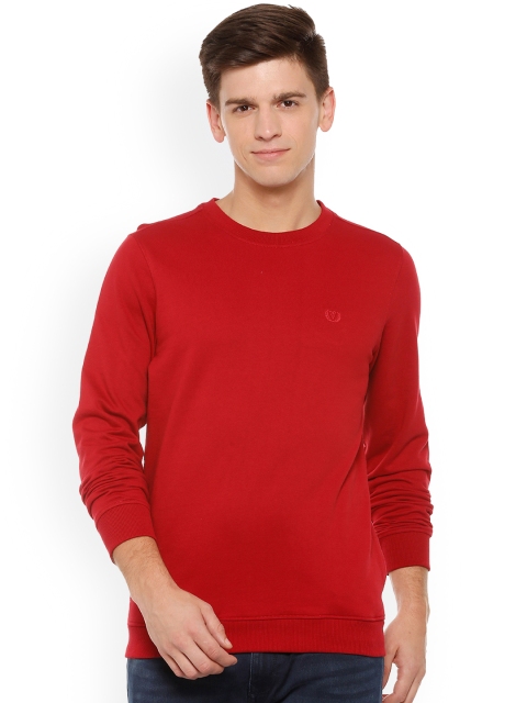 

Van Heusen Sport Men Red Solid Sweatshirt