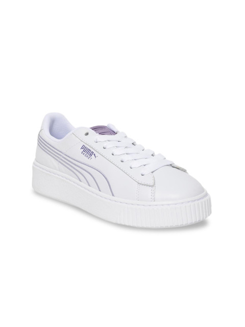 

Puma Women White Platform Twilight Wn s Leather Sneakers 36916601