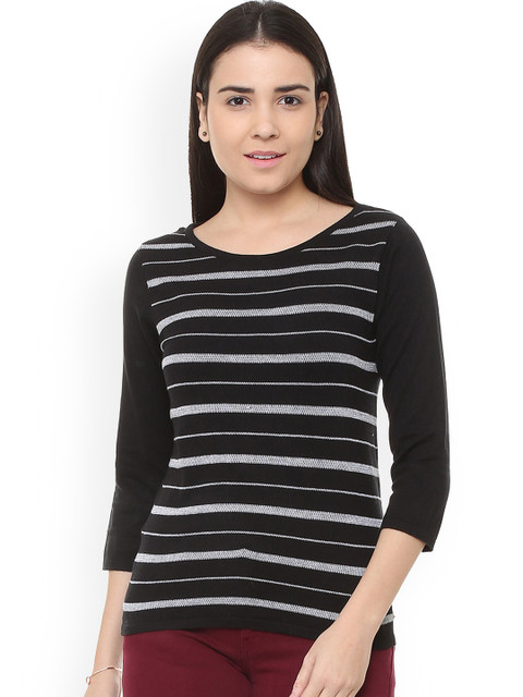 

Allen Solly Woman Black Striped Top