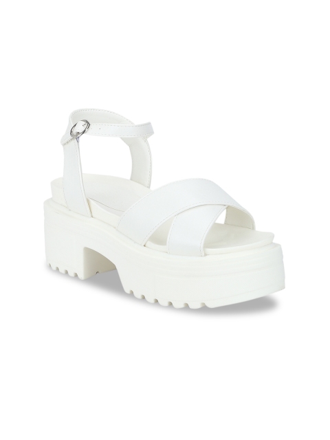 

Truffle Collection Women White Solid Sandals