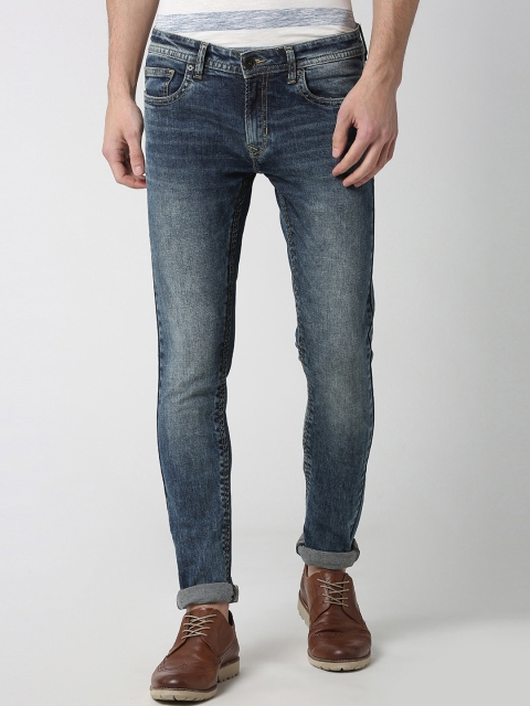 

Peter England Casuals Men Blue Skinny Fit Mid-Rise Clean Look Stretchable Jeans