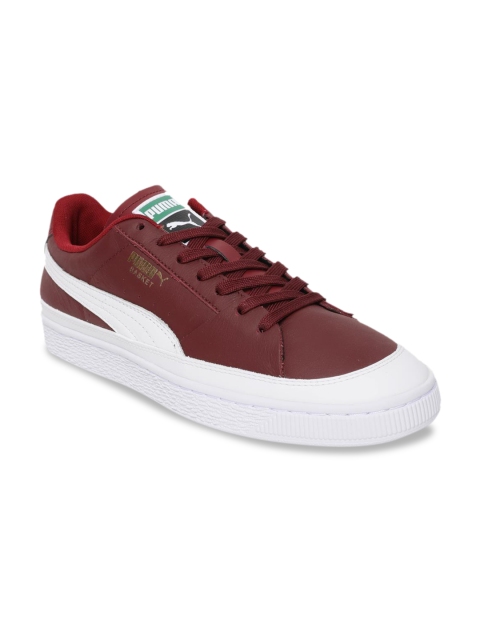 

Puma Unisex Maroon Basket Skate Sneakers
