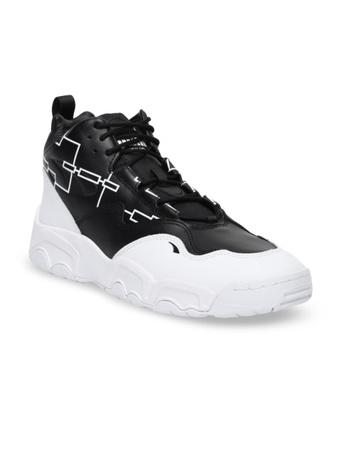 

Puma Unisex Black Colourblocked Synthetic Leather Mid-Top Sneakers