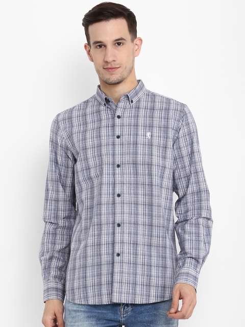 

Red Tape Men Grey Regular Fit Checked Casual Shirt