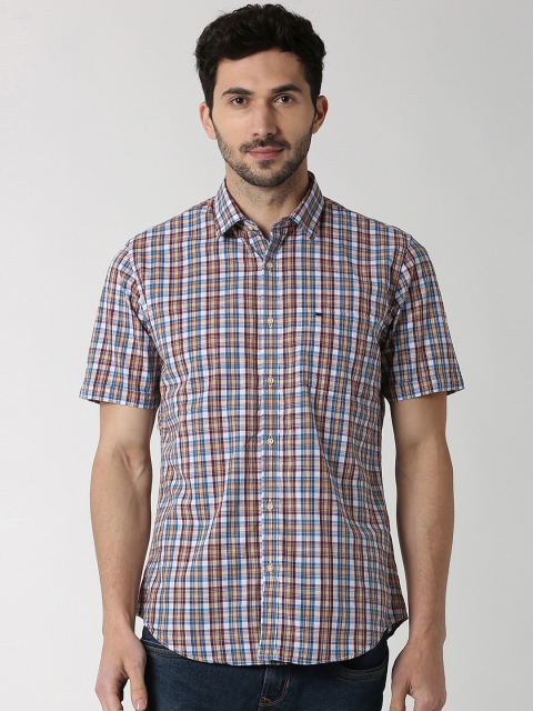 

Peter England Casuals Men Blue Slim Fit Checked Casual Shirt
