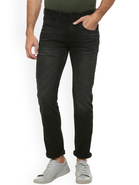 

V Dot Men Black Slim Fit Mid-Rise Clean Look Stretchable Jeans