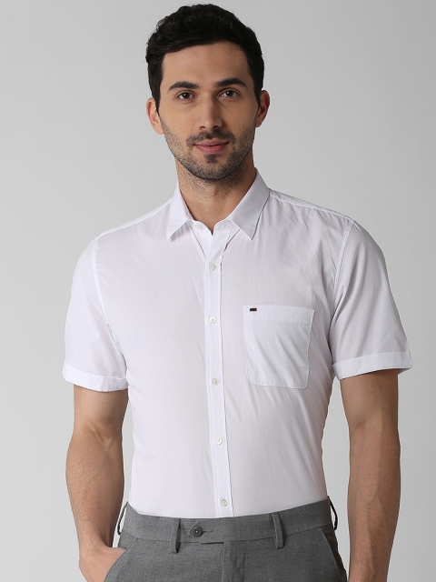

Peter England Casuals Men White Slim Fit Solid Formal Shirt