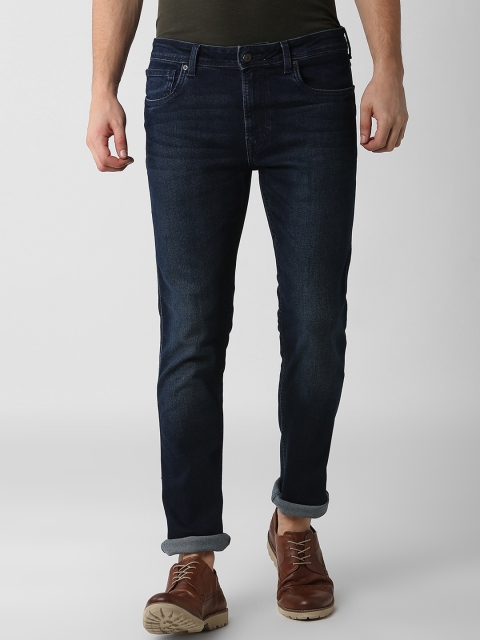 

Peter England Casuals Men Blue Skinny Fit Mid-Rise Clean Look Jeans