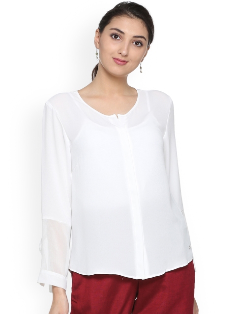 

Allen Solly Woman Women White Solid Top