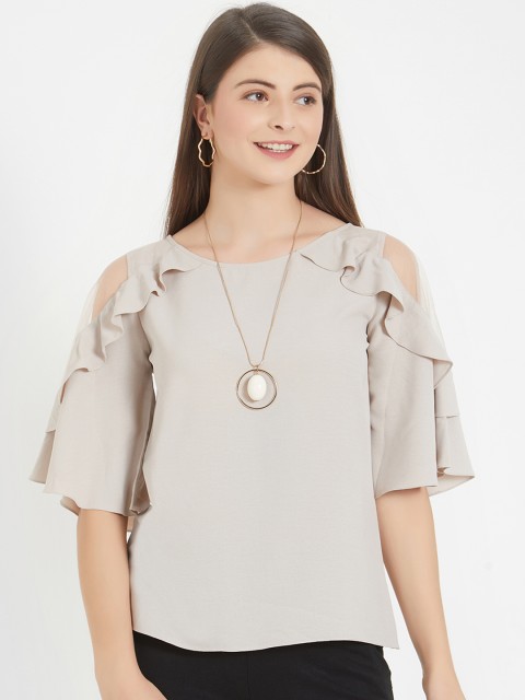 

Soie Women Beige Solid Top