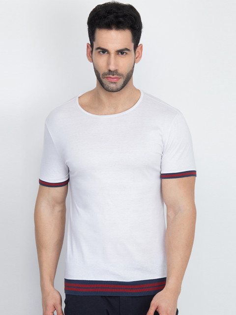

Antony Morato Men White Solid Round Neck T-shirt