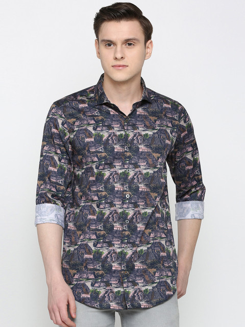 

SIMON CARTER LONDON Men Multicoloured Slim Fit Printed Casual Shirt, Multi