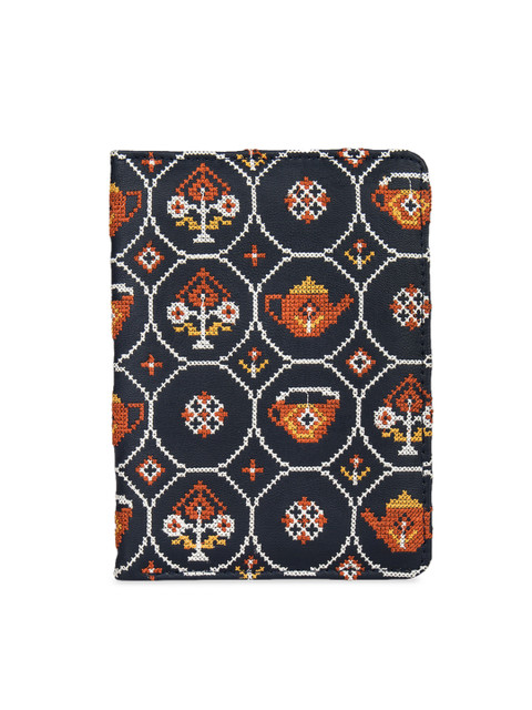 

Chumbak Women Navy Blue Textured Passport Holder