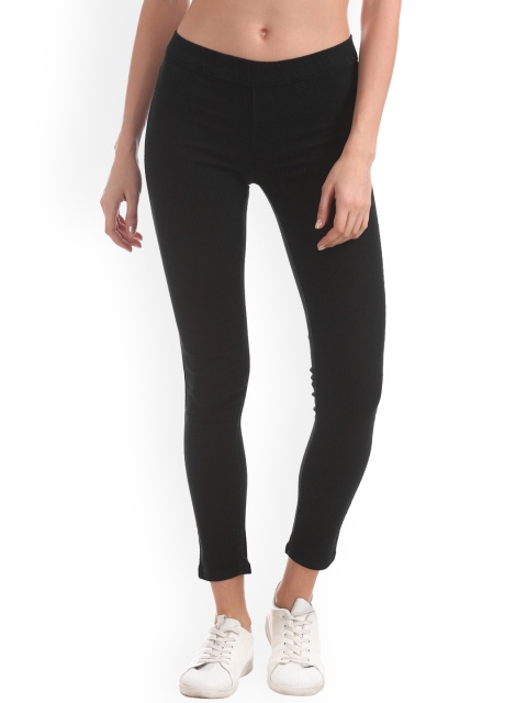 

Cherokee Women Black Solid Slim-Fit Jeggings