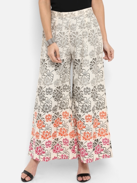 

Janasya Women Multicoloured Flared Printed Palazzos, Multi