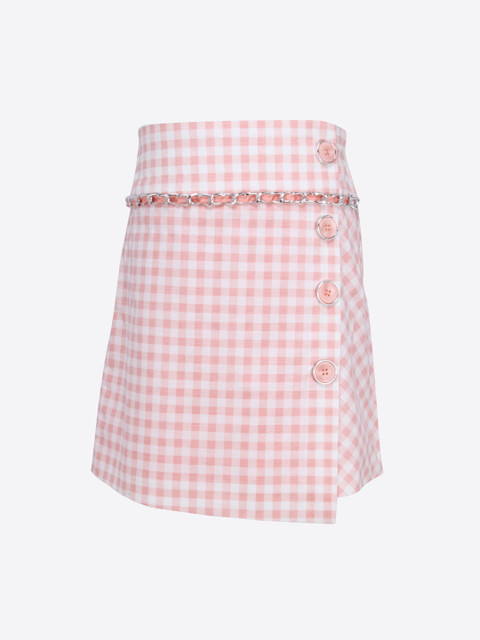 

Cutecumber Girls Yellow & White Checked Wrap Skirts, Pink