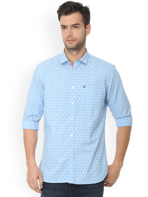 

Allen Solly Men Blue Regular Fit Printed Casual Shirt