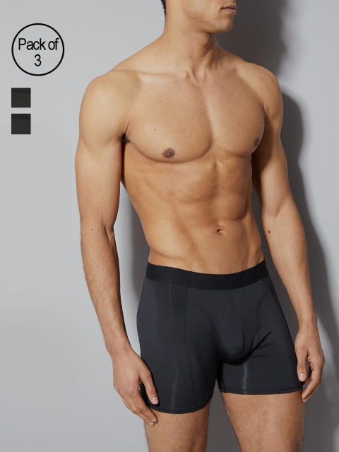 

Marks & Spencer Men Pack of 3 Solid Boxer Briefs T146084ABLACK, Black