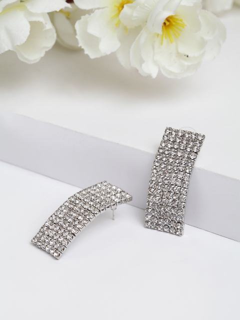 

AVANT-GARDE PARIS Silver-Toned Contemporary Studs