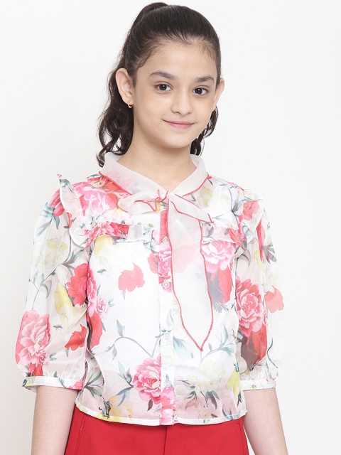 

Nauti Nati Girls Multicoloured Regular Fit Printed Casual Shirt, Multi