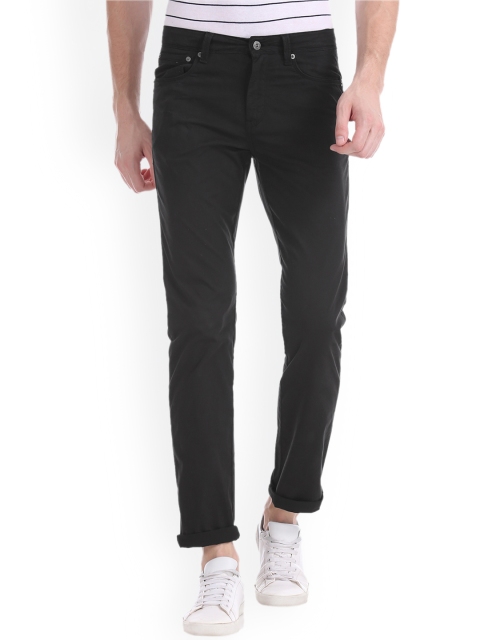 

Nautica Men Black Slim Fit Solid Regular Trousers