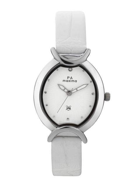 

maxima Women White Analogue Watch 24681LMLI