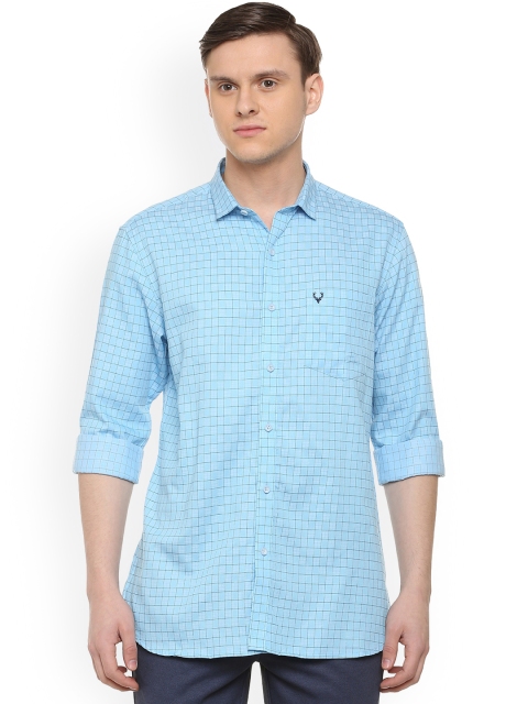 

Allen Solly Men Blue Regular Fit Checked Casual Shirt