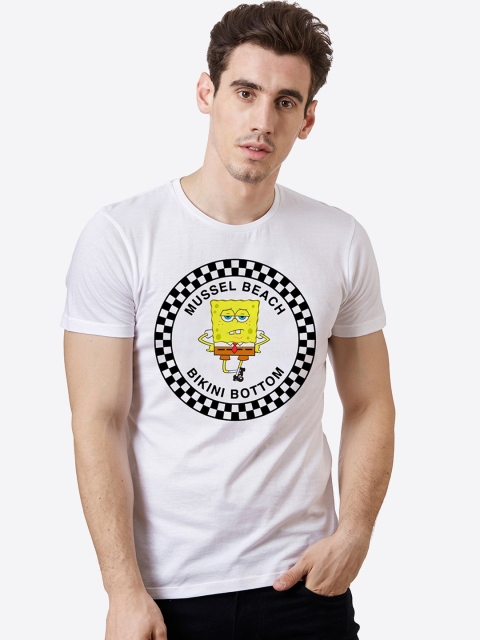 

Sponge Bob By Free Authority White Men's Half Sleeve T-Shirt
