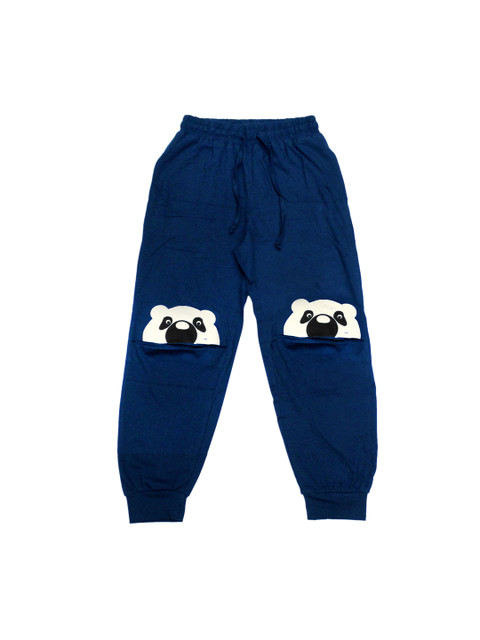 

Maniac Boys Navy Blue Printed Slim-Fit Joggers